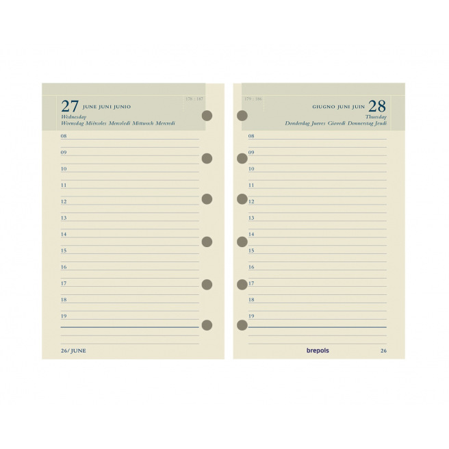 Brepols organizer navulling - 1 dag per pagina
