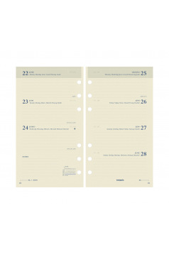 Recharge organiser Brepols - 1 semaine sur 2 pages