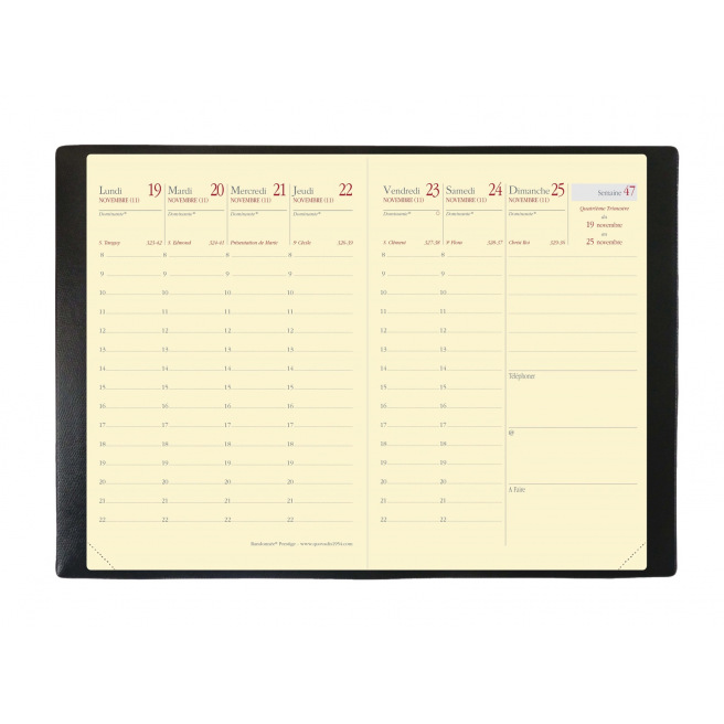 Agenda Quo Vadis RANDONNEE PRESTIGE - 9 x 12,5 cm - 1 week over 2 pagina's