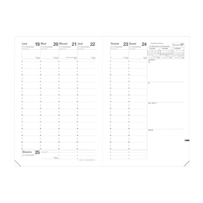 Agenda Quo Vadis MINISTRE - 16 x 24 cm - 1 semaine sur 2 pages Agenda Quo Vadis MINISTRE - 16 x 24 cm - 1 semaine sur 2 pages