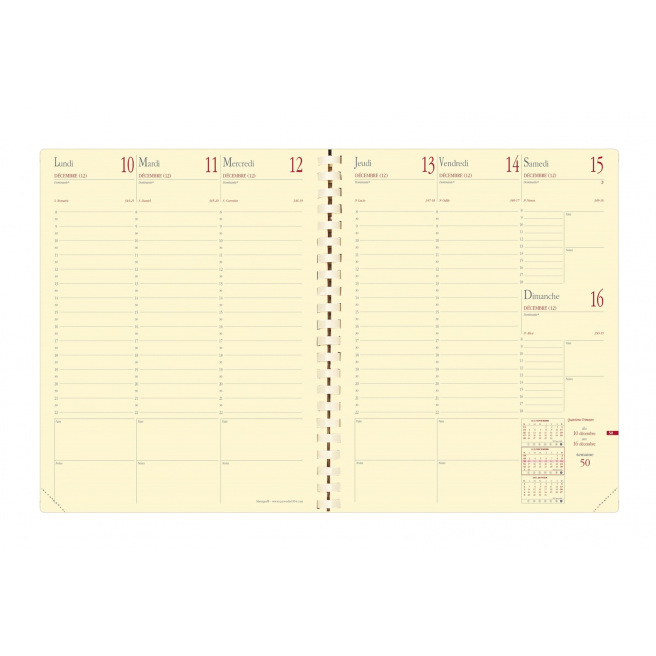 Agenda Quo Vadis MANAGER - 21 x 27 cm - 1 semaine sur 2 pages Agenda Quo Vadis MANAGER - 21 x 27 cm - 1 semaine sur 2 pages