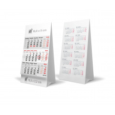 Calendrier chevalet de bureau - 3 mois - 10,5 x 21 cm Calendrier chevalet de bureau - 3 mois - 10,5 x 21 cm