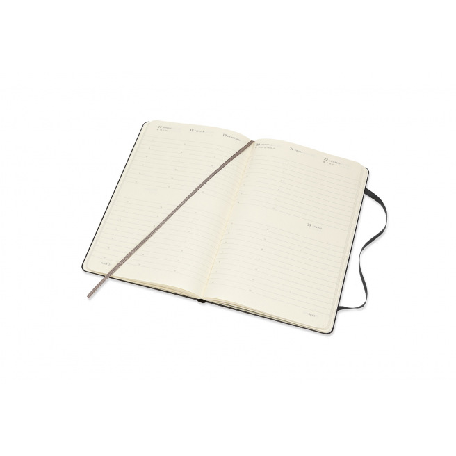 Agenda Moleskine - Large 13 x 21 cm - 1 semaine sur 2 pages Agenda Moleskine - Large 13 x 21 cm - 1 semaine sur 2 pages