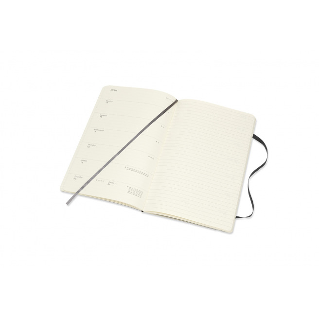 Moleskine Agenda - Groot 13 x 21 cm - 1 week over 2 pagina's met notities Moleskine Agenda - Groot 13 x 21 cm - 1 week over 2 pagina's met notities