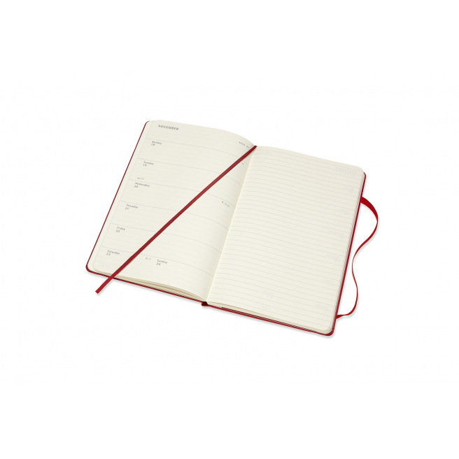 Agenda Moleskine - Large 13 x 21 cm - 1 semaine sur 2 pages avec notes Agenda Moleskine - Large 13 x 21 cm - 1 semaine sur 2 pages avec notes