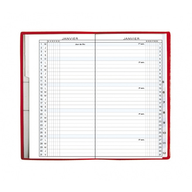 Agenda Exacompta EXAPLAN 16 - 9 x 16 cm - 1 mois sur 2 page