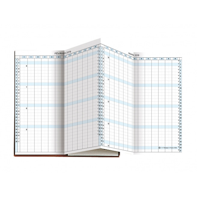 Planning Exacompta EXAPLAN 17 accordeon - 9 x 17,5 cm - 1 maand op 2 pagina's