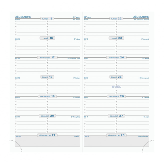 Agenda Exacompta SL 17 - 9 x 17,5 cm - 1 semaine par page