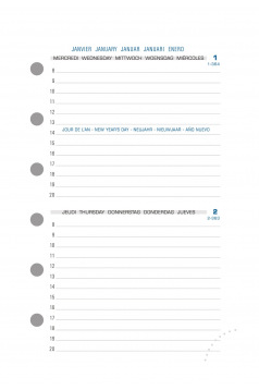Recharge organiser Exacompta EXATIME 14 - 2 jour par pages
