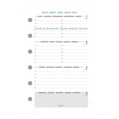 Recharge organiser Exacompta EXATIME 14 - 1 semaine sur 2 pages Recharge organiser Exacompta EXATIME 14 - 1 semaine sur 2 pages