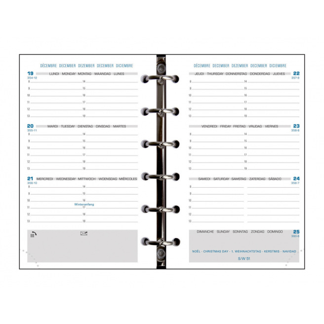 Oplaadorganizer Exacompta EXATIME 14 - 1 week op 2 pagina's