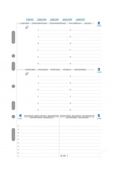 Oplaadorganizer Exacompta EXATIME 21 HORIZONTAAL - 1 week op 2 pagina's