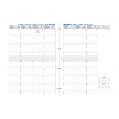 Exacompta agendavulling voor organiser EXATIME 29 - 1 week op 2 pagina's Exacompta agendavulling voor organiser EXATIME 29 - 1 week op 2 pagina's