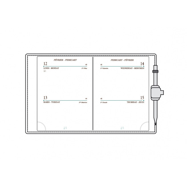 Herlaadbare agenda Mignon - 6,8 x 9 cm - 2 dagen per pagina