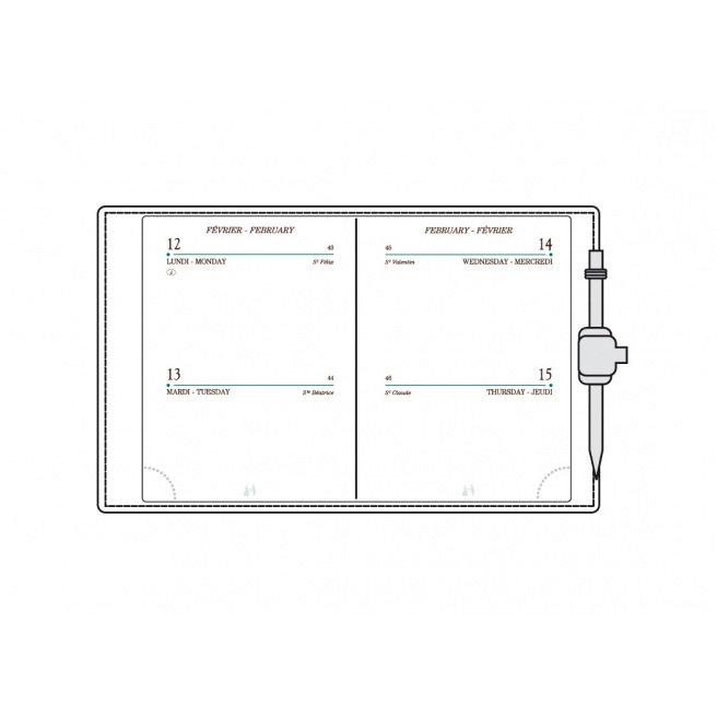 Recharge agenda Mignon - 6,8 x 9 cm - 2 jours par page