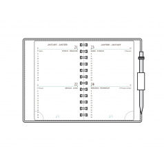 Navulling agenda Mignon - 7,3 x 12 cm - 2 dagen per pagina