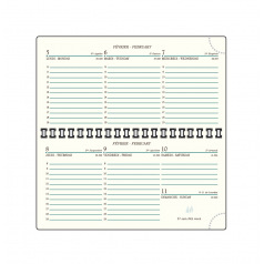 Agenda navulling Mignon - 7,8 x 15,4 cm - 1 week op 2 pagina's