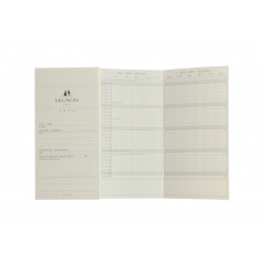 Recharge planning accordéon Mignon - 7,8 x 15,4 cm - 1 mois sur 2 pages