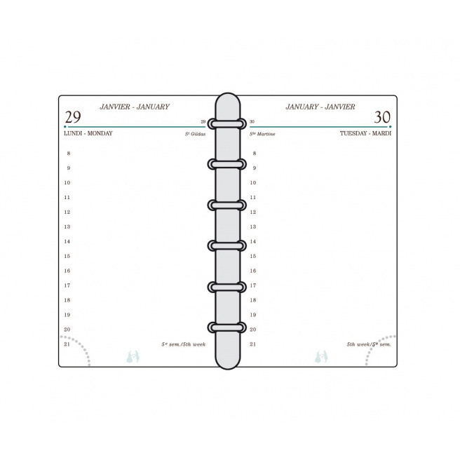 Recharge organiser Mignon TK12 - 7,3 x 12 cm - 1 jour par page