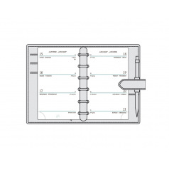 Recharge organiser Mignon SK12 - 7,3 x 12 cm - 1 semaine sur 2 pages Recharge organiser Mignon SK12 - 7,3 x 12 cm - 1 semaine sur 2 pages
