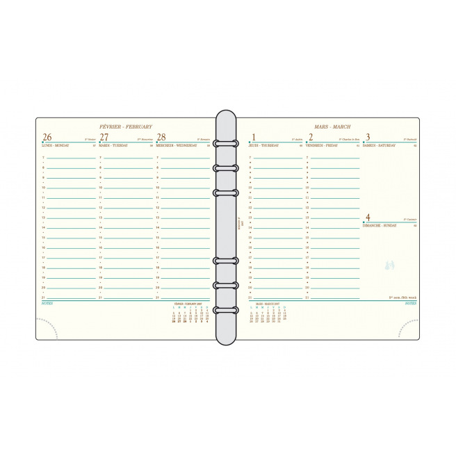 Mignon AK17 oplader organizer - 14,6 x 17 cm - 1 week over 2 pagina's