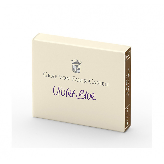 Cartouches d'encre Graf von Faber-Castell - étui de 6 Cartouches d'encre Graf von Faber-Castell - étui de 6