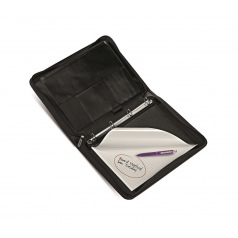 Porte-documents Filofax METROPOL zippé A4 avec anneaux - simili cuir noir Porte-documents Filofax METROPOL zippé A4 avec anneaux - simili cuir noir