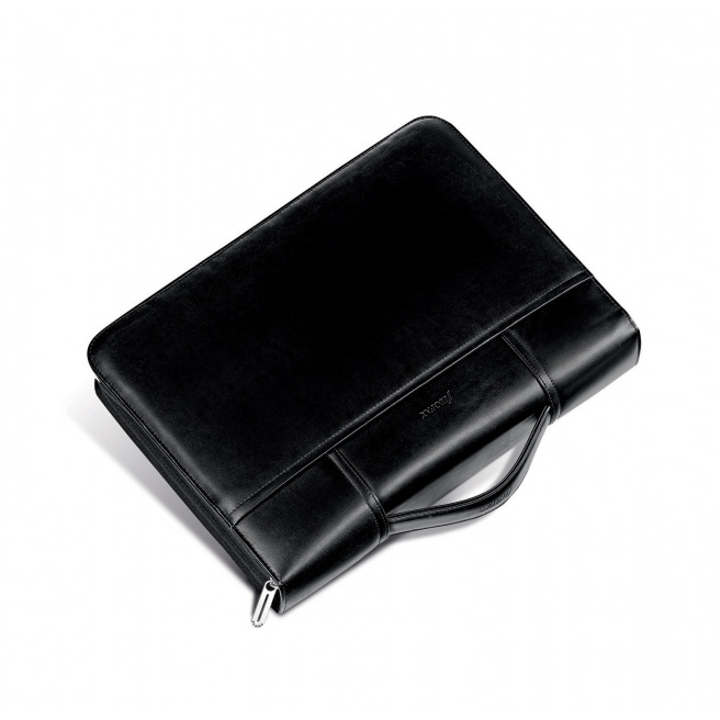 Porte-documents Filofax METROPOL zippé A4 avec anneaux - simili cuir noir Porte-documents Filofax METROPOL zippé A4 avec anneaux - simili cuir noir