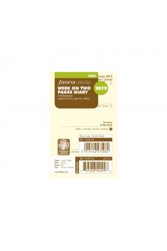 Filofax organizer navulling - 1 week op 2 pagina's