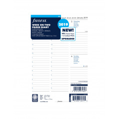 Recharge organiser Filofax - 1 semaine sur 2 pages