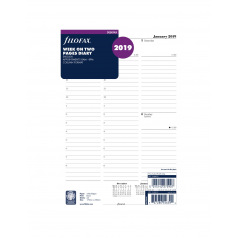 Recharge organiser Filofax - 1 semaine sur 2 pages