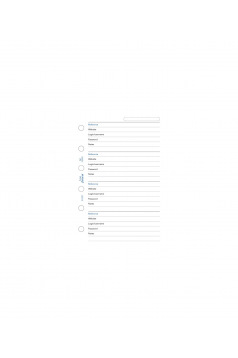 Navulling voor Filofax WACHTWOORDEN organisator