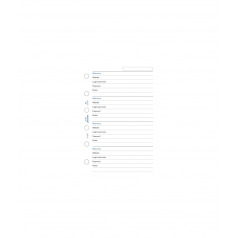 Recharge pour organiser Filofax MOTS DE PASSE Recharge pour organiser Filofax MOTS DE PASSE