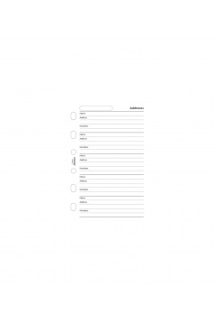 Recharge pour organiser Filofax CONTACTS