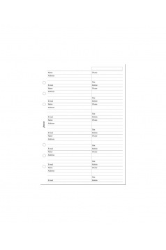 Herlaad voor het organiseren van Filofax CONTACTEN