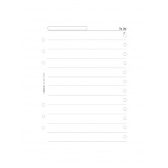 Recharge pour organiser Filofax TO DO Recharge pour organiser Filofax TO DO