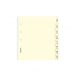 Intercalaires alphabétiques pour organiser Filofax - carton ivoire