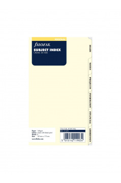 Tabbladen voor het organiseren van Filofax - 6 bedrukte tabbladen - ivoorkarton - Persoonlijk (9,5 x 17,1 cm)