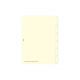 Intercalaires pour organiser Filofax - 6 onglets neutres - carton ivoire - A5