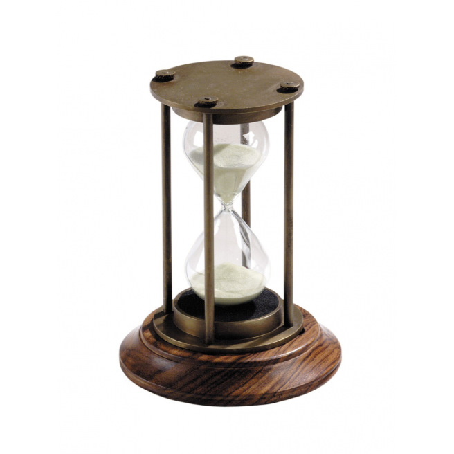 Sablier Authentic Models BRONZE 30 minutes avec support bois