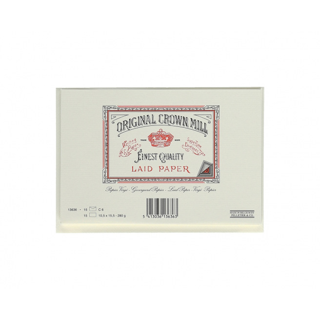 Crown Mill dubbelzijdige kaarten en enveloppen - cello van 15 Crown Mill dubbelzijdige kaarten en enveloppen - cello van 15