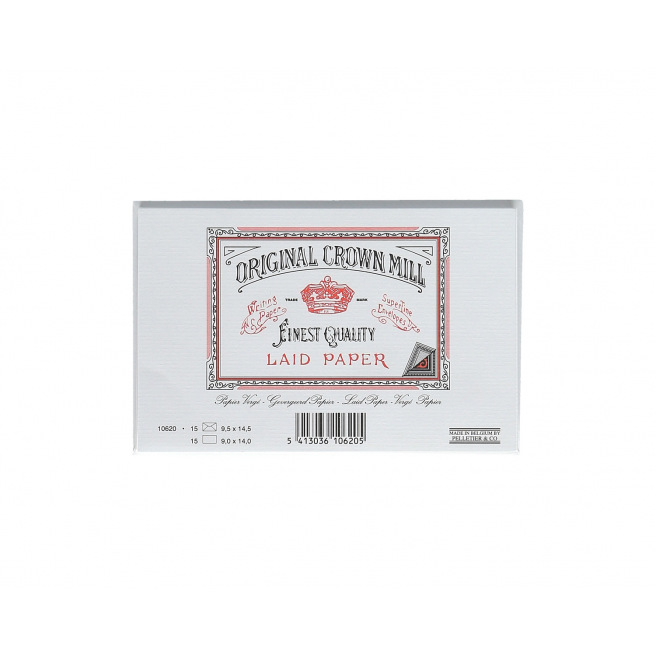 Crown Mill dubbelzijdige kaarten en enveloppen - cello van 15 Crown Mill dubbelzijdige kaarten en enveloppen - cello van 15