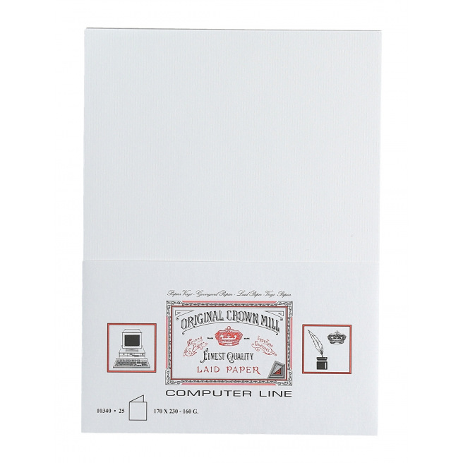 Dubbele kaarten Crown Mill COMPUTER LINE - 17 x 23 cm - cello van 25 Dubbele kaarten Crown Mill COMPUTER LINE - 17 x 23 cm - cello van 25