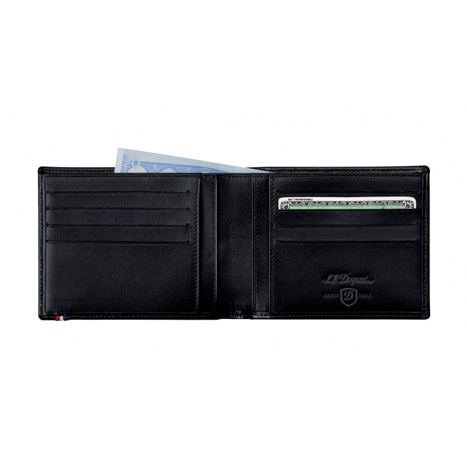 Portefeuille S.T.Dupont Line D en cuir - 8 cartes - noir