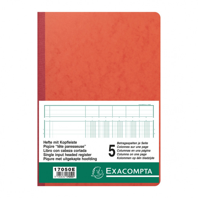 Exacompta KOLONNEN register met LUIE KOP Exacompta KOLONNEN register met LUIE KOP