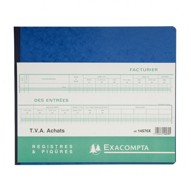 Registre Exacompta 14570X - TVA ACHATS