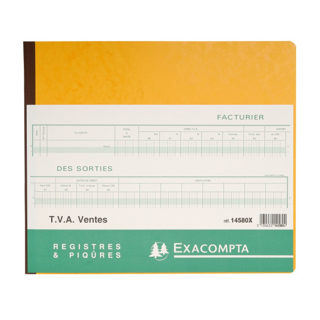 Registre Exacompta 14580X - TVA VENTES