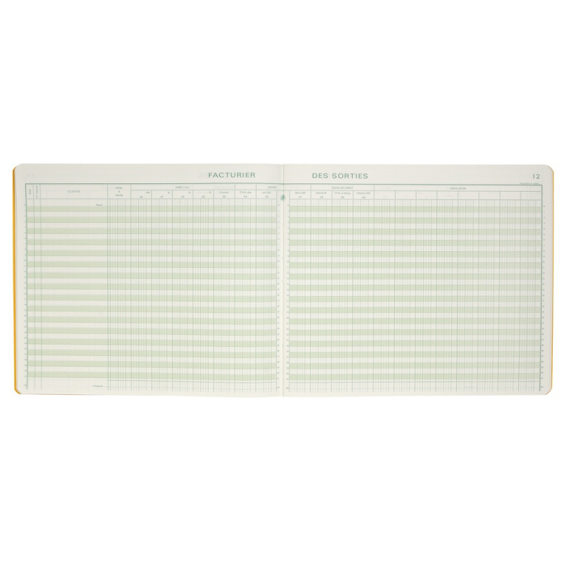 EXACOMPTA Piqûre 250 X 320 Mm 11 Colonnes Sur 1 Page 24 Lignes 80 Pages