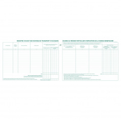 Registre standard 2 colonnes recettes dépenses Exacompta 930E, 19 x 21 cm  80 pages sur