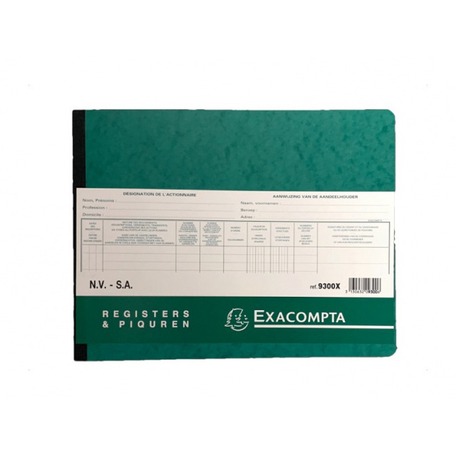 Exacompta 9300X Register - AANDEELHOUDERSBOEK N.V.